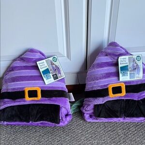 NWT  Your Zone Bundle of 2 - Kids Hooded, Halloween Witch Blanket SZ: 40” x 50”